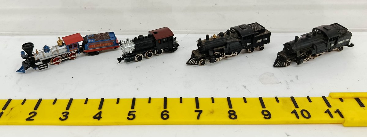 4 N SCALE STEAM LOCOMOTIVES INCL ATLAS, JUPITER, 2 PENNSYLVANIA 383  INV 262250101