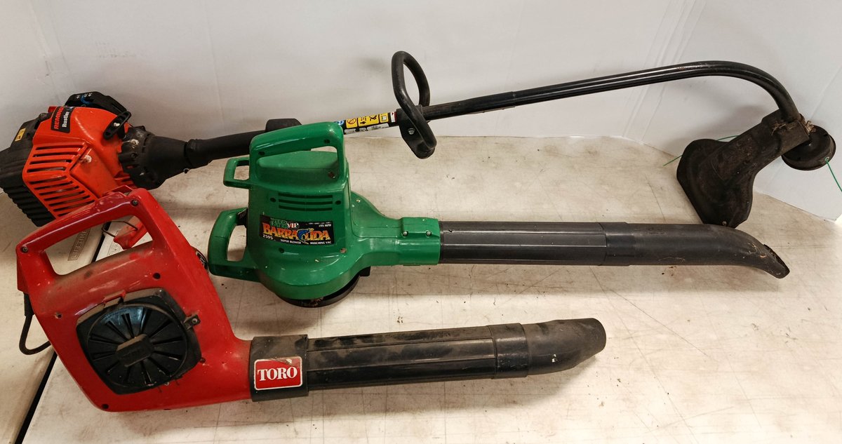 3 YARD TOOLS REMINGTON RUSTLER GAS TRIMMER WEED EATER BARRACUDA ELECTRIC BLOWER VAC & TORO BLOWER  INV 262250169