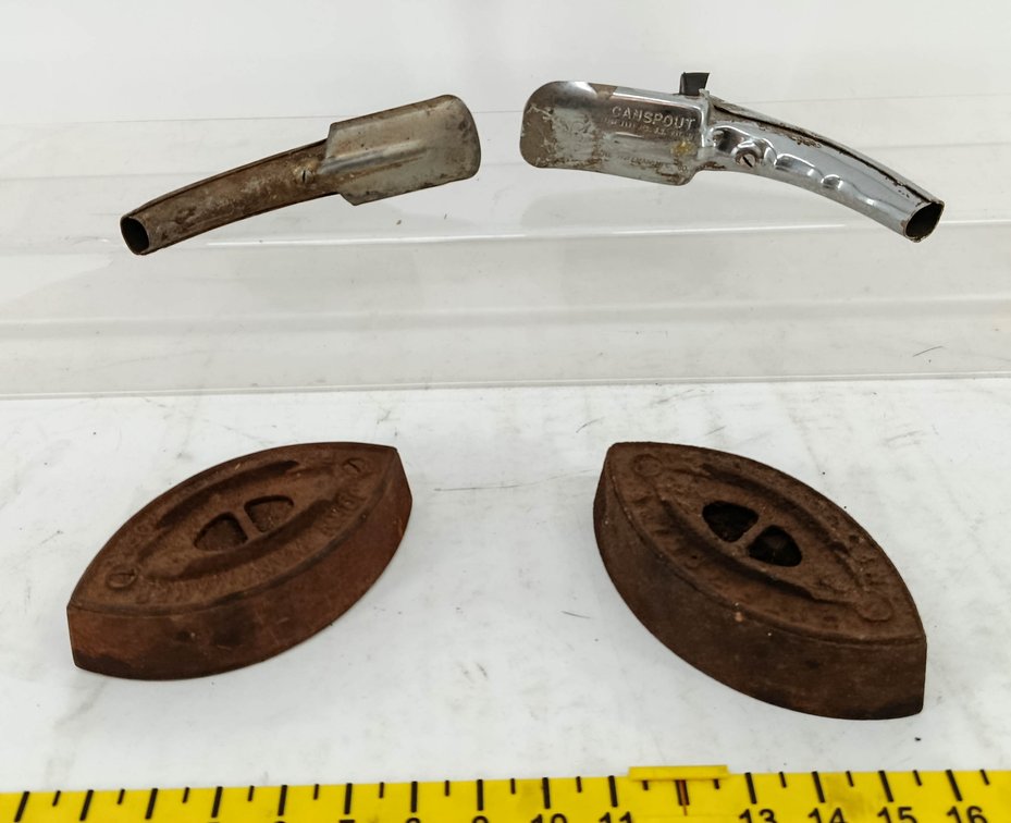 OIL CAN SPOUTS AND SAD IRONS INV 262280225
