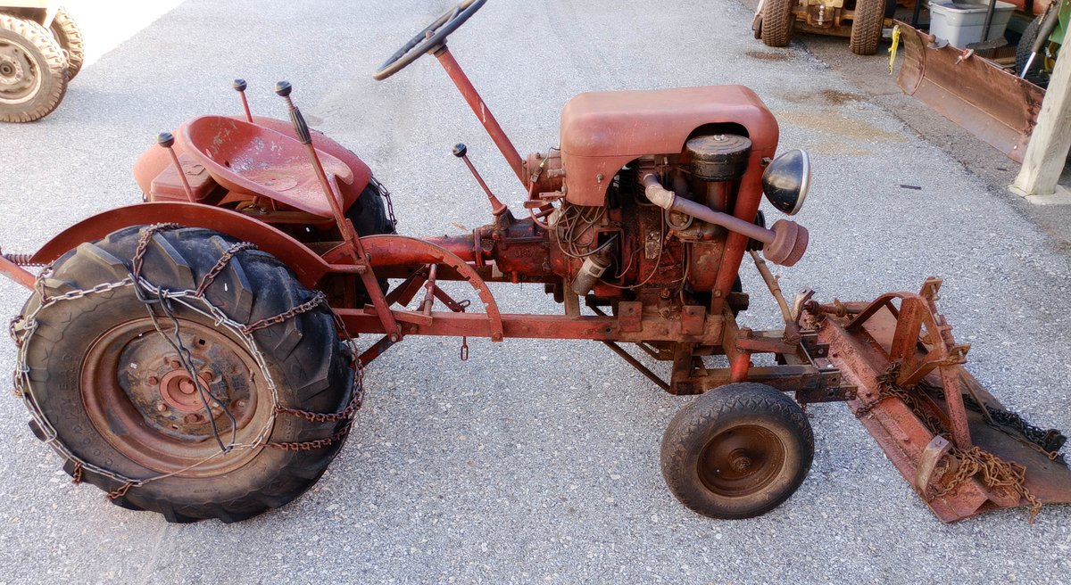 ECONOMY POWER KING W/ 48" SNOW PLOW, CULTIVATOR & OTHER ATTACHMENTS INV 262280260