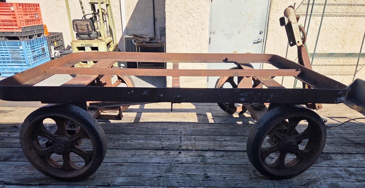 4'X6 ROLLING INDUSTRIAL CART W/ HITCH & 4 WHEEL STEER SETUP INV 262280262