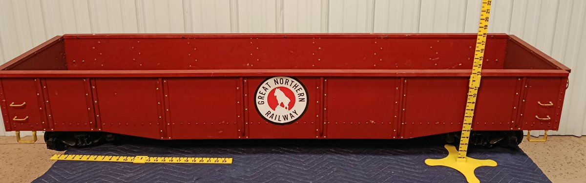 7.5" GAUGE, 1.5" SCALE GREAT NORTHERN RAILWAYS GONDOLA INV 262960004