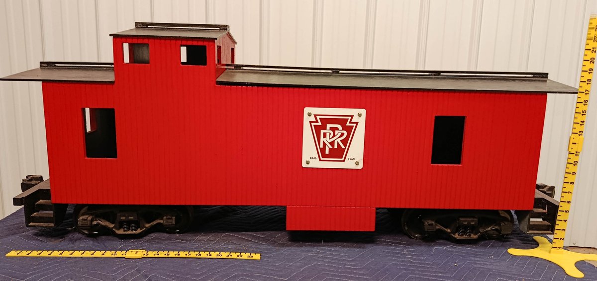 7.5" GAUGE, 1.5" SCALE WOODEN PRR CABOOSE INV 262960008