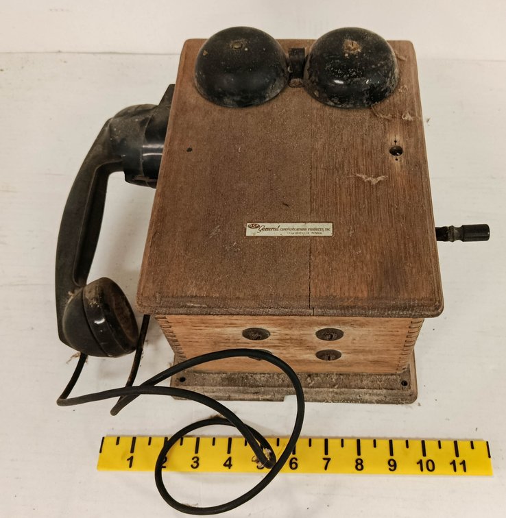 GENERAL COMMUNICATIONS PROD. HAND CRANK TELEPHONE/ RINGER BOX INV 262960041
