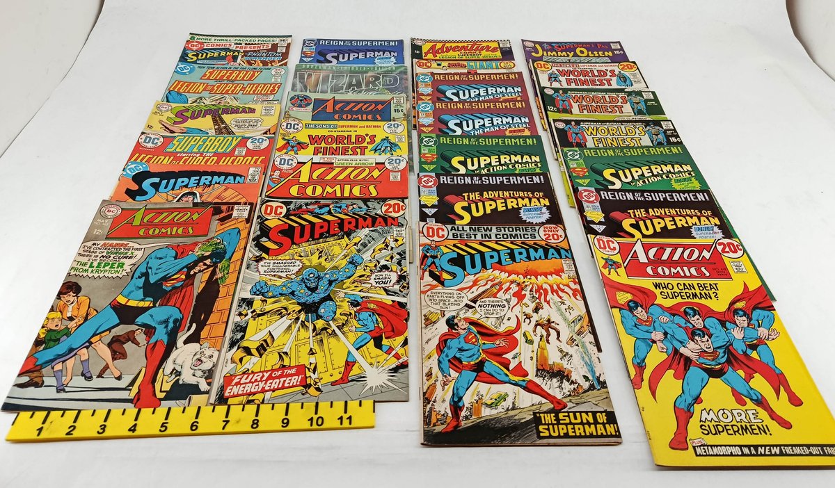 ASSORTED DC COMICS SUPERMAN ACTION COMICS WORLD'S FINEST SUPERBOY JIMMY OLSEN REIGN OF THE SUPERMEN & OTHERS  INV 263400050