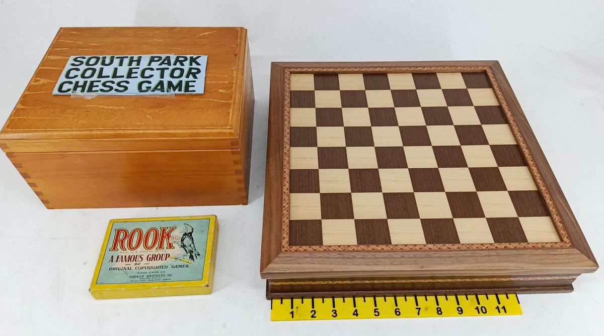 VANMARK RED HATS OF COURAGE FIREFIGHTER CHESS SET, SOUTH PARK CHESS GAME & PARKER BROTHERS ROOK CARDS  INV 263400051