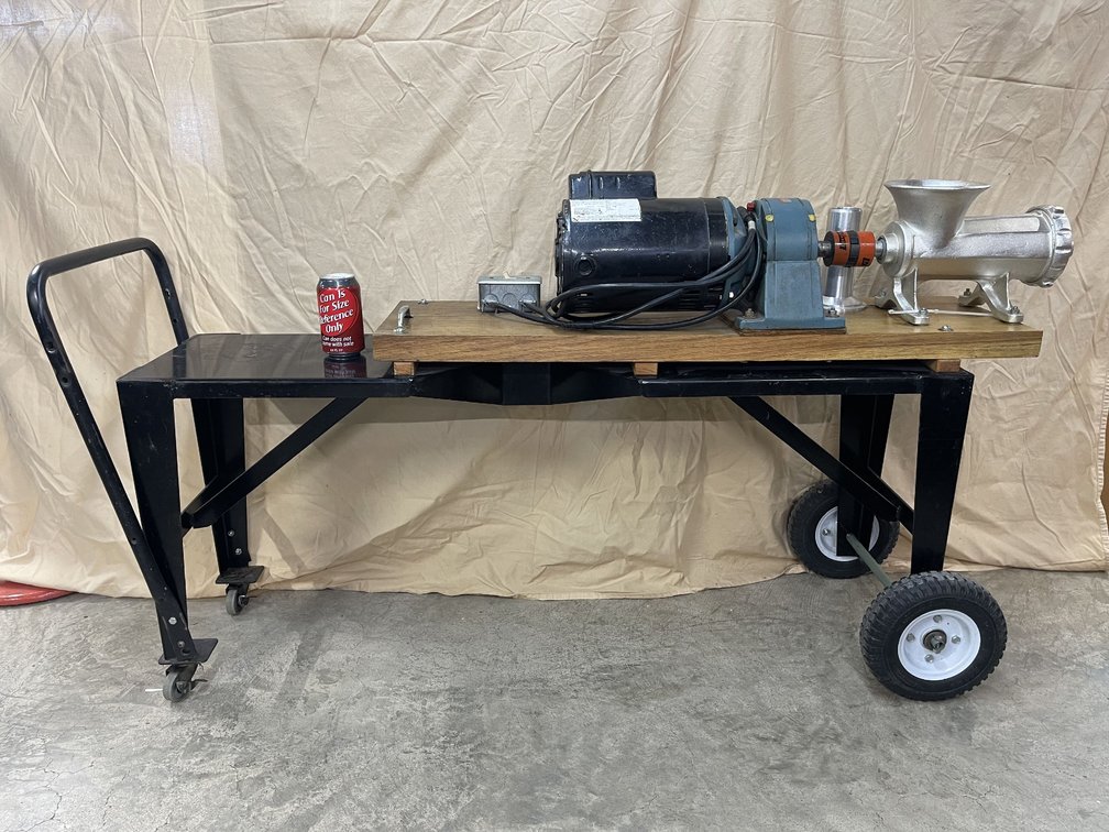 #32 Sausage Grinder with Motor - Wheeled Cart/Stand