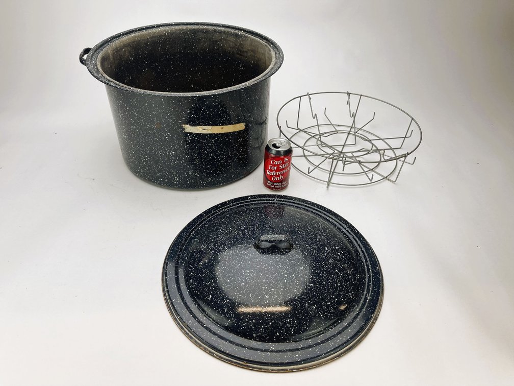 Large Blue Granite Canner - 18" x 10-/12"
