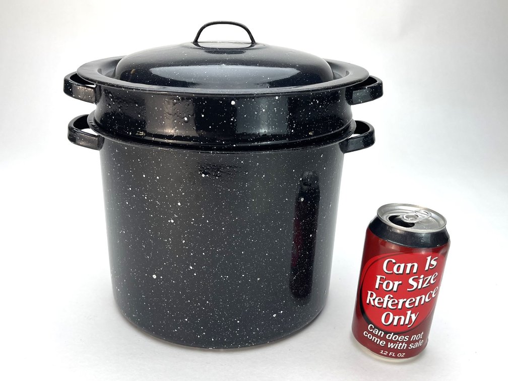 Blue Granite Vegetable Steamer - 9" Diameter
