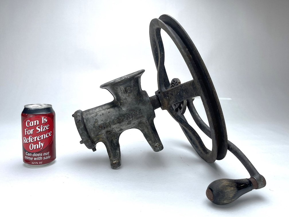 ENTERPRISE #12 Tinned Sausage Grinder with Crank and Pulley