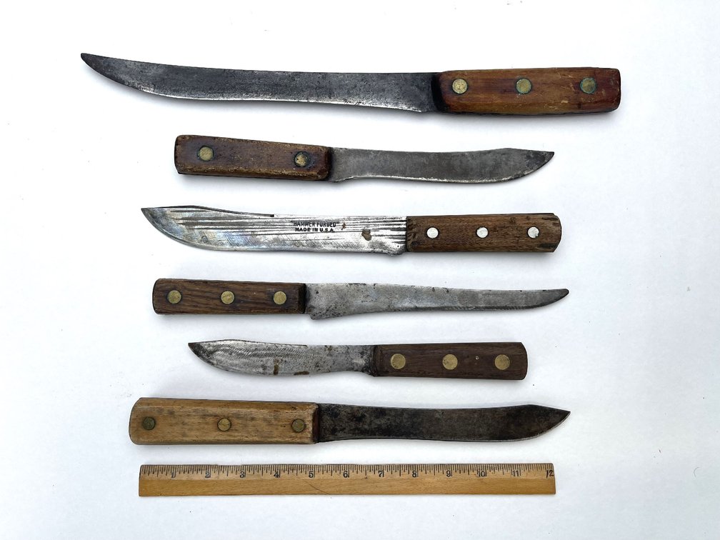 Wood-Handle Butcher Knives