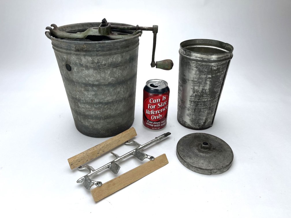Galvanized Two-Quart Ice Cream Maker - COMPLETE