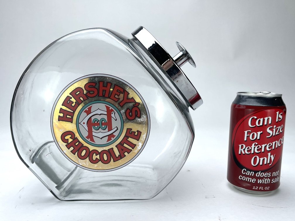 HERSHEY'S CHOCOLATE Glass Counter Jar