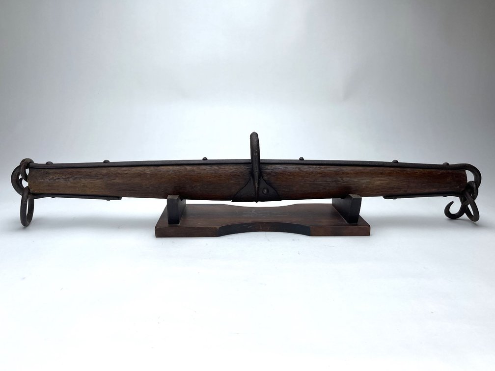 Vintage Wood and Iron Single Tree - 34"