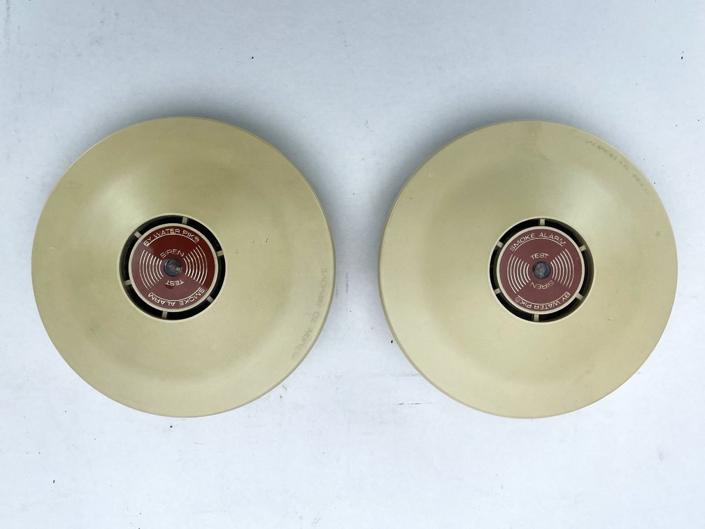 Two Vintage 1970s TELEDYNE WATER PIK Smoke Detectors
