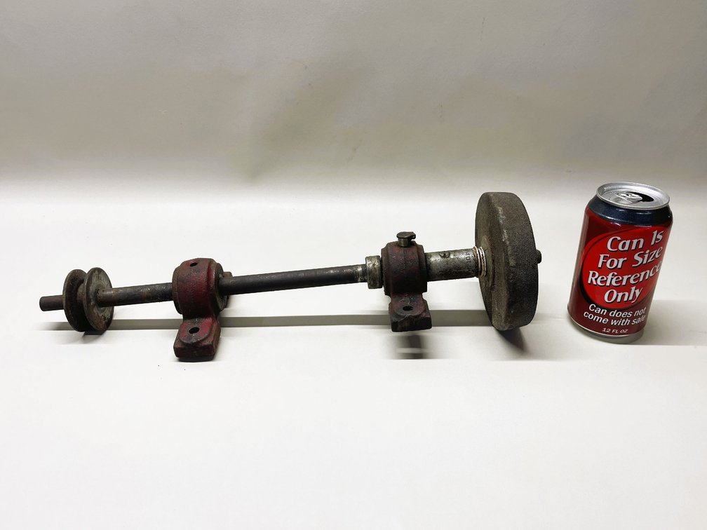 Vintage Grinding Wheel Assembly for Use with Electric Motor