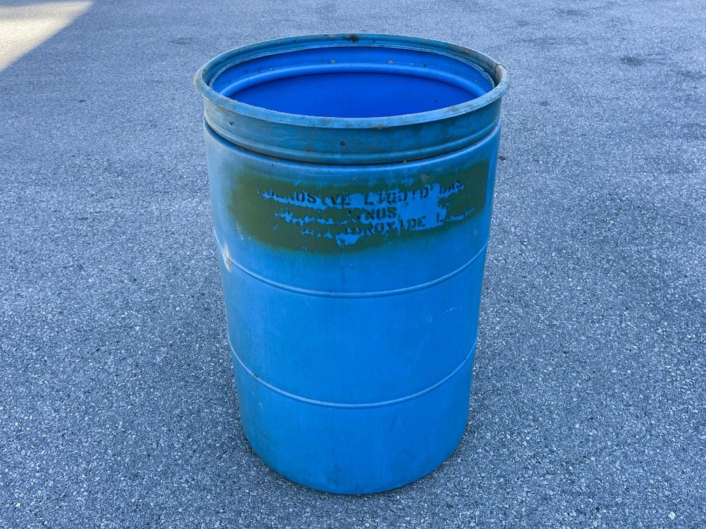 55-Gallon Plastic Barrel