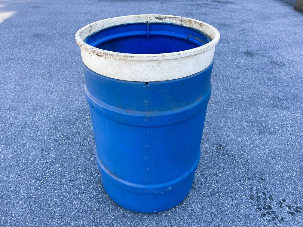 55-Gallon Plastic Barrel