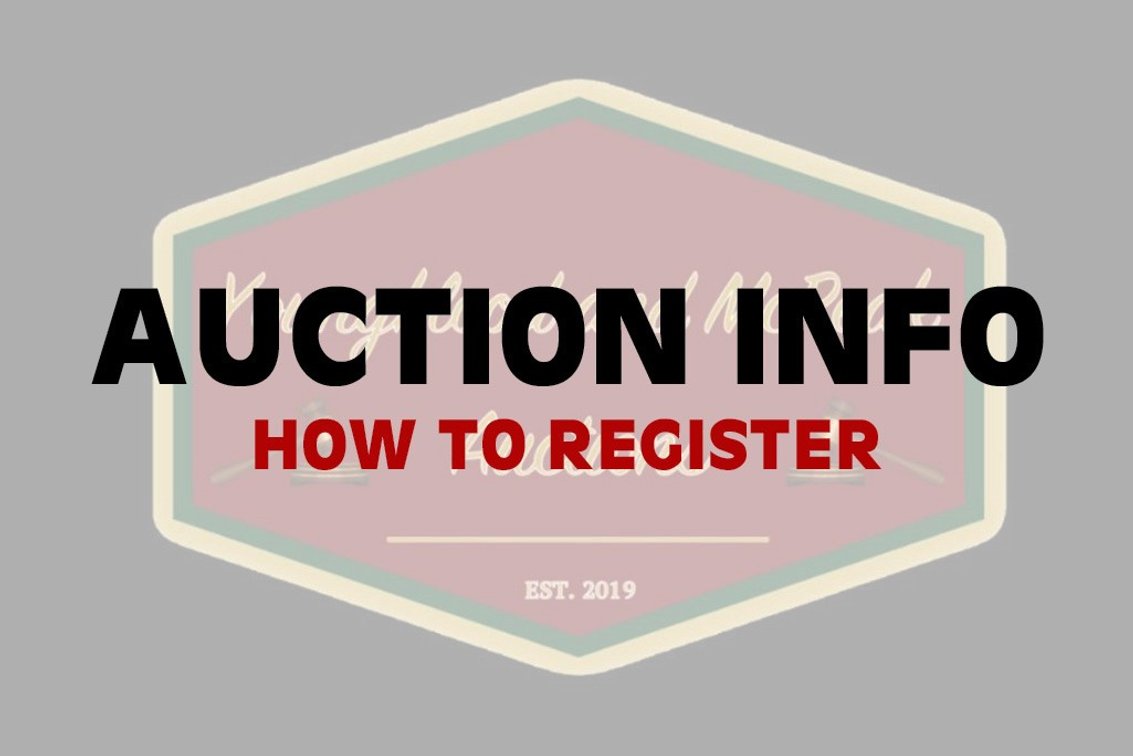 AUCTION INFO - HOW TO REGISTER