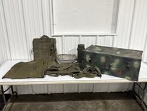 Military Surplus Footlocker And Gear