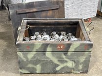 US Military Aluminum Canteens With Crate