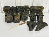 Bundeswehr Flecktarn Pouches And Tools