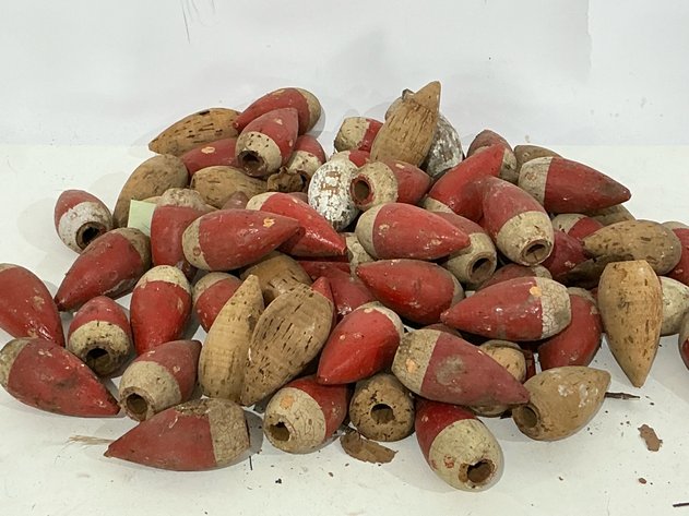 Image for Vintage Wood And Cork Fishing Floats