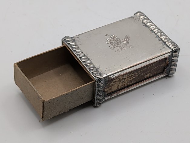 Image for Antique Sterling Silver Matchbox Holder