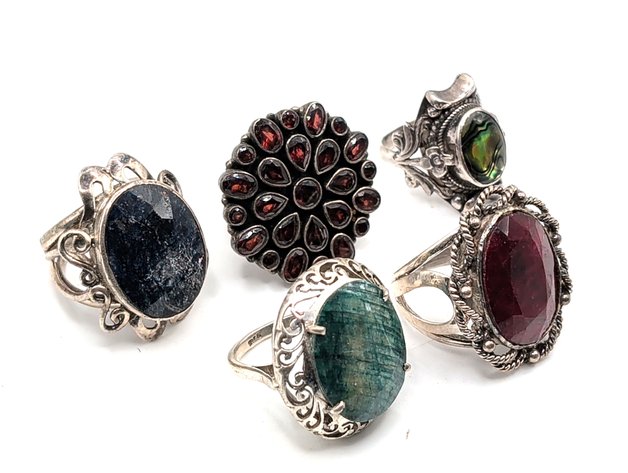 Image for Vintage Sterling Silver Rings
