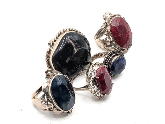 Image for Vintage Sterling Silver Rings
