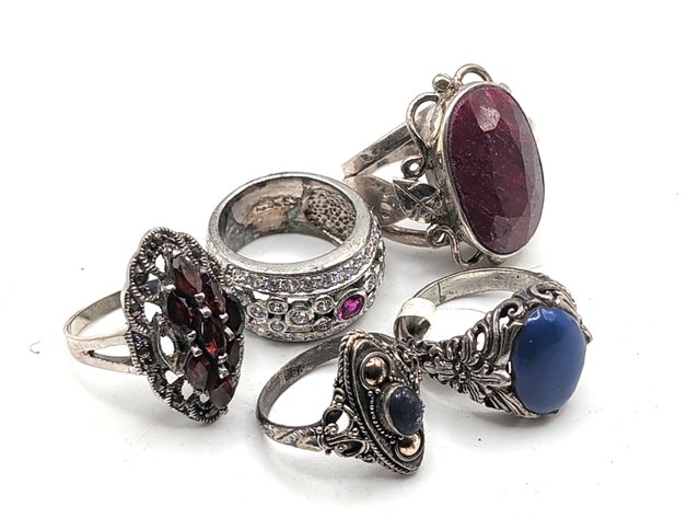 Image for Vintage Sterling Silver Rings