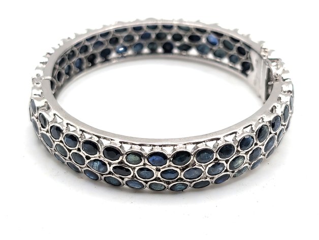 Image for Sterling Silver Blue Sapphire Bracelet