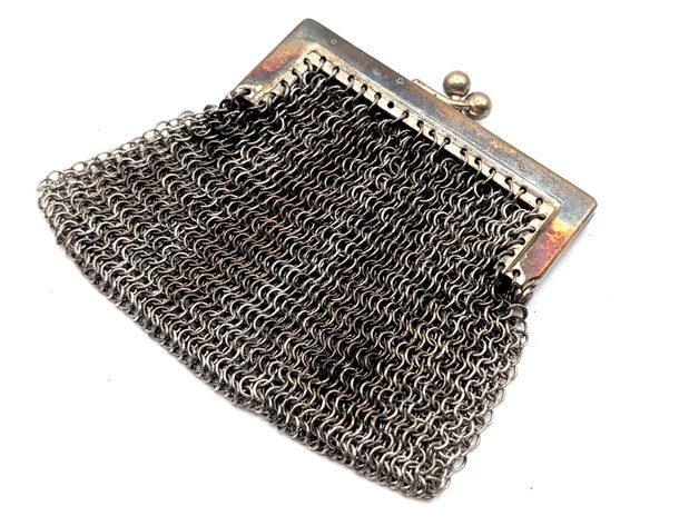 Image for Antique German Silver Mesh Coin Purse