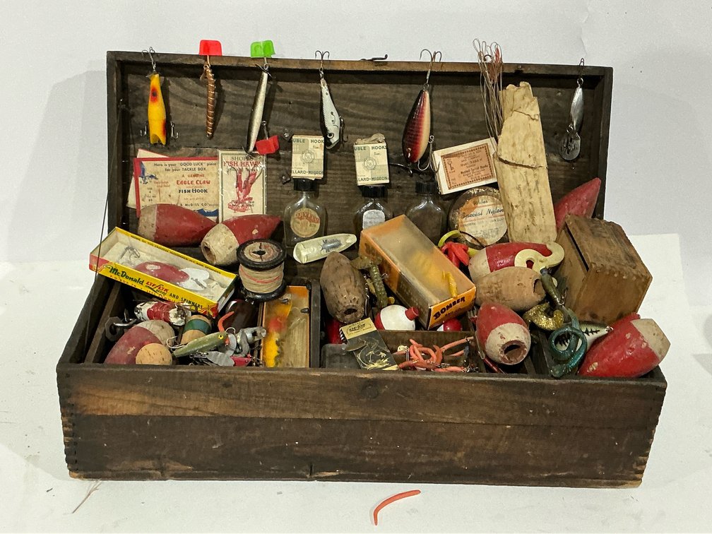 Mixed Vintage Fishing Tackle Box