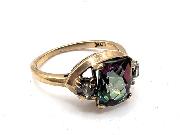 Image for 10K Gold Mystic Topaz Ring