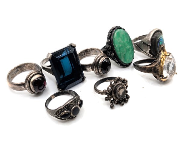 Image for Vintage Sterling Silver Rings