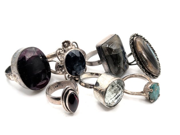 Image for Vintage Sterling Silver Rings