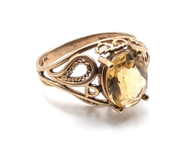 Image for 10K Gold Ametrine Solitaire Ring