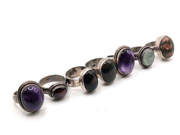 Image for Vintage Sterling Silver Rings