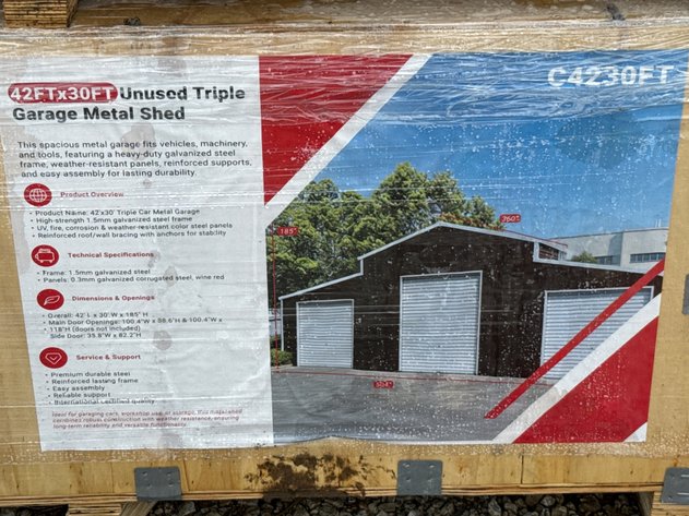 Image for Triple Garage Metal Shed