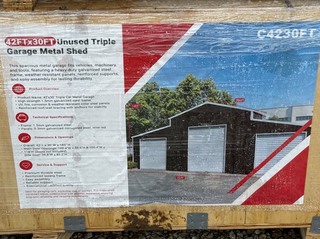 Image for Triple Garage Metal Shed