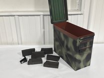 Metal Ammo Can With Magazines And Loader