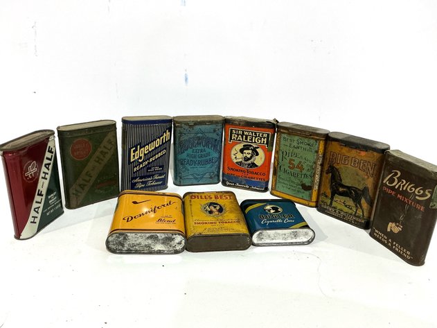 Image for 11 Vintage Advertising Tobacco Tins