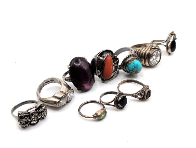 Image for Vintage Sterling Silver Rings