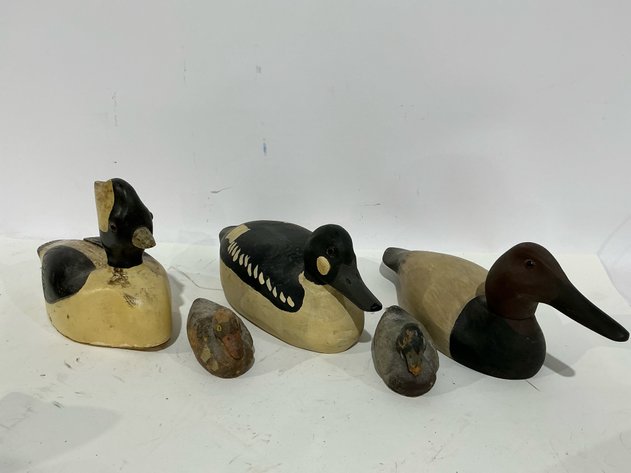 Image for Five Wooden Duck Decoys
