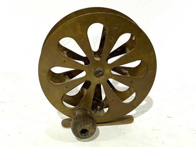 Image for Antique Brass Skeleton Fishing Reel