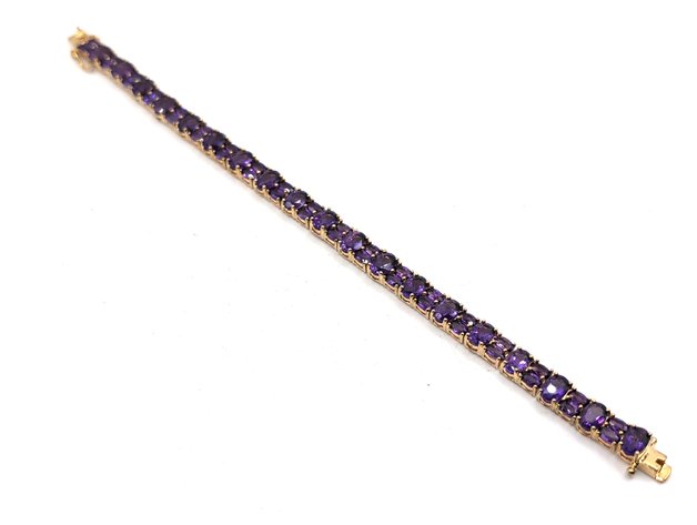 Image for Sterling Amethyst Bracelet