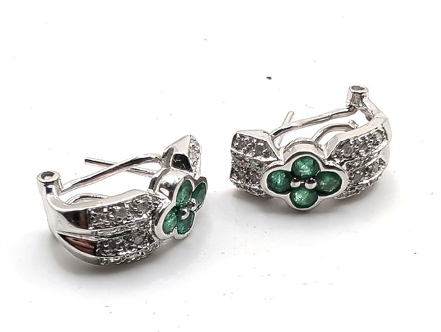 Image for 14K White Gold Earrings