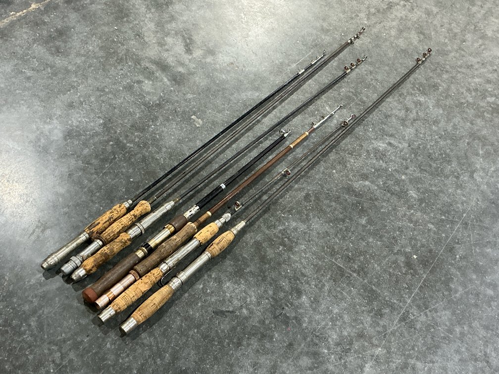 Seven Vintage Fishing Rods