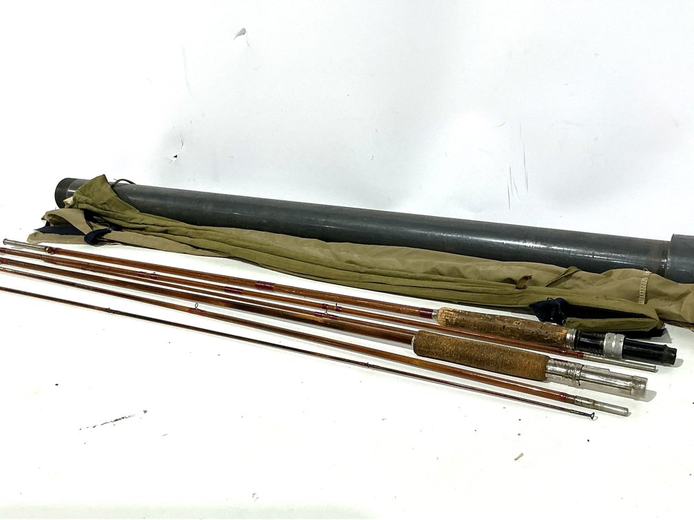 Two Split Bamboo Fishing Rods